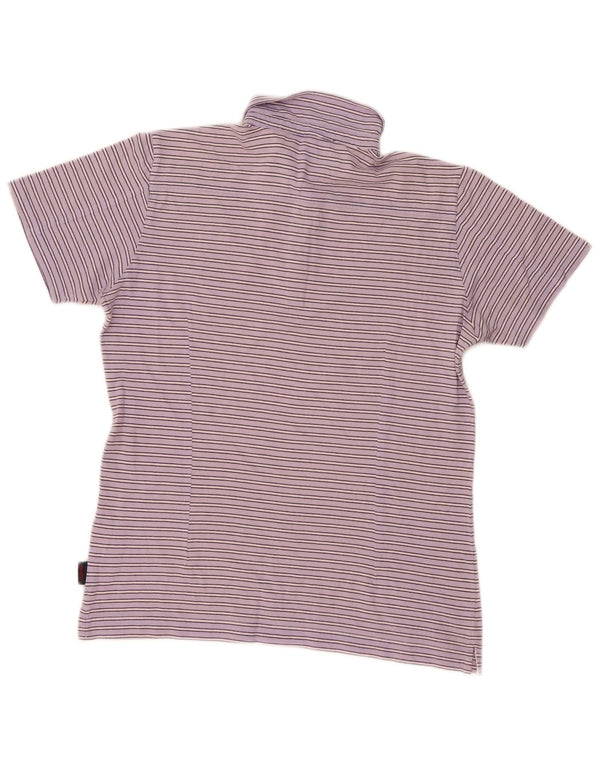 Liu Jo Mens Polo Shirt Medium Purple Striped