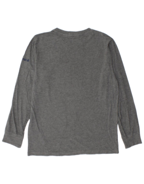 Admiral Mens Graphic Top Long Sleeve Medium Grey Flecked Cotton