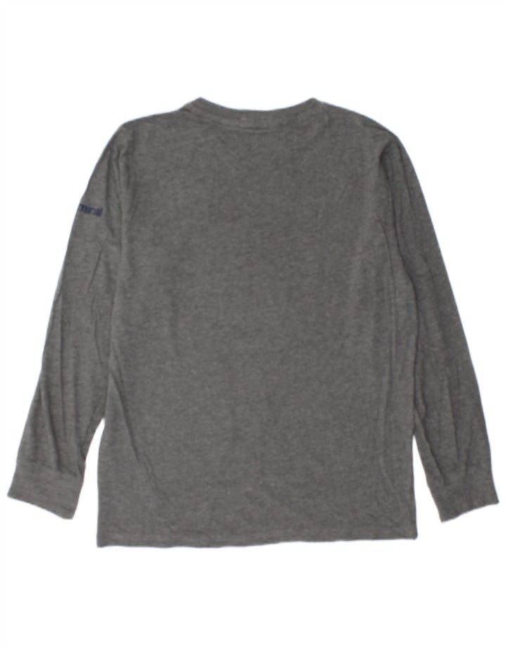 Admiral Mens Graphic Top Long Sleeve Medium Grey Flecked Cotton