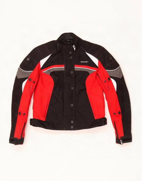 Probiker Womens Graphic Racer Jacket EU 36 Small Black Colourblock