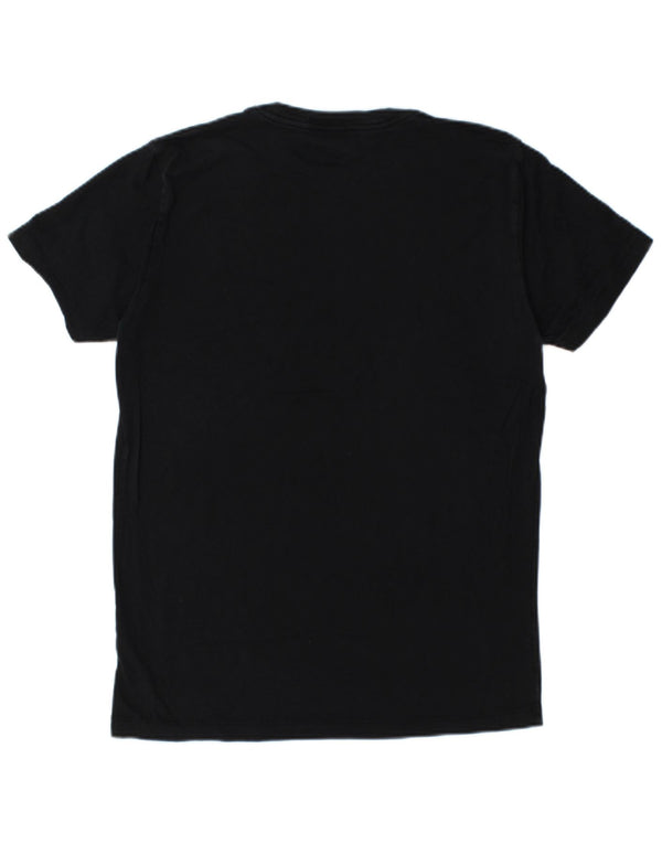 DIESEL Mens Graphic T-Shirt Top Medium Black Cotton