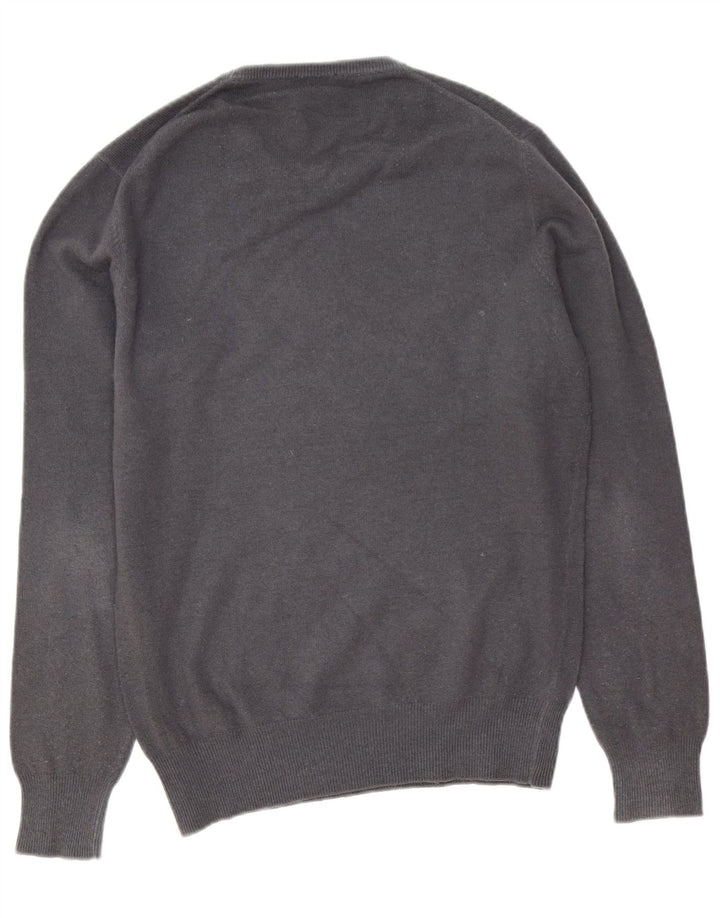 Sisley Mens Graphic Crew Neck Jumper Sweater Medium Grey