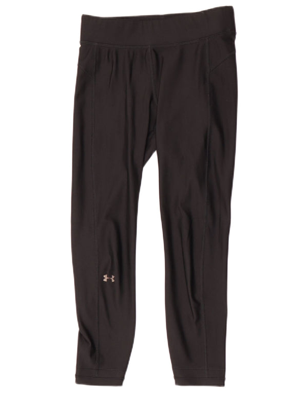 Under Armour Womens Heat Gear Crop Leggings UK 8 Small  Black