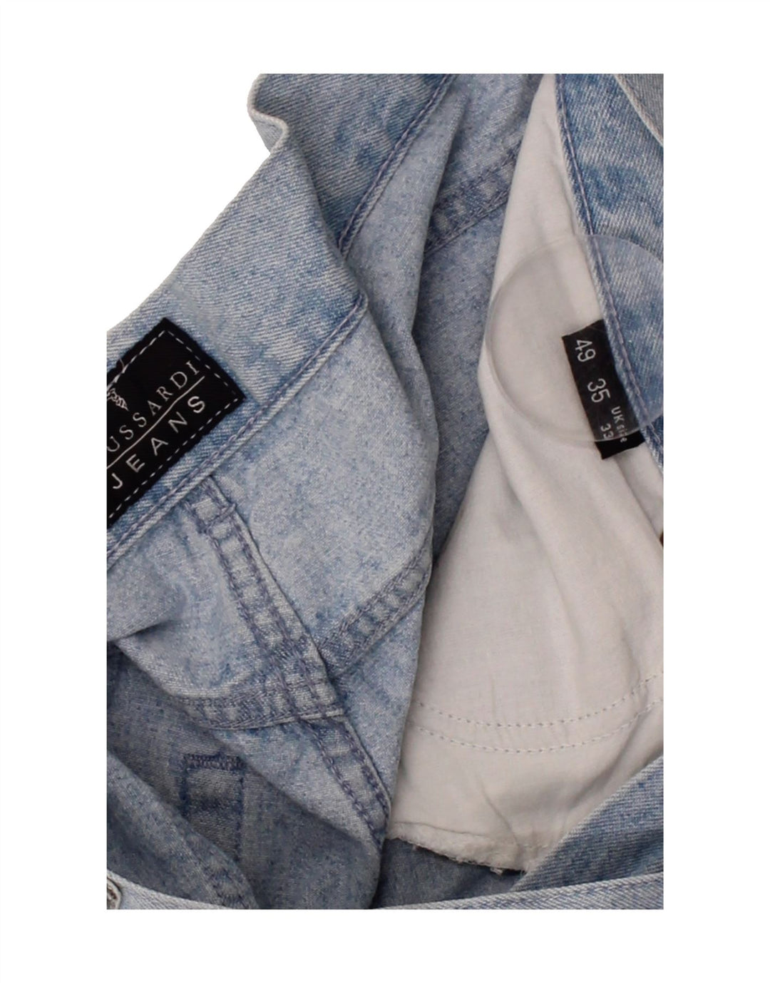 TRUSSARDI Mens Tapered Jeans W33 L31 Blue Vintage Trussardi and Second-Hand Trussardi from Messina Hembry 