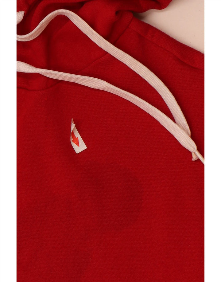 Adidas Mens Hoodie Jumper Medium Red Cotton