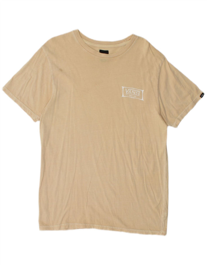 Vans Mens Graphic T-Shirt Top Medium Beige