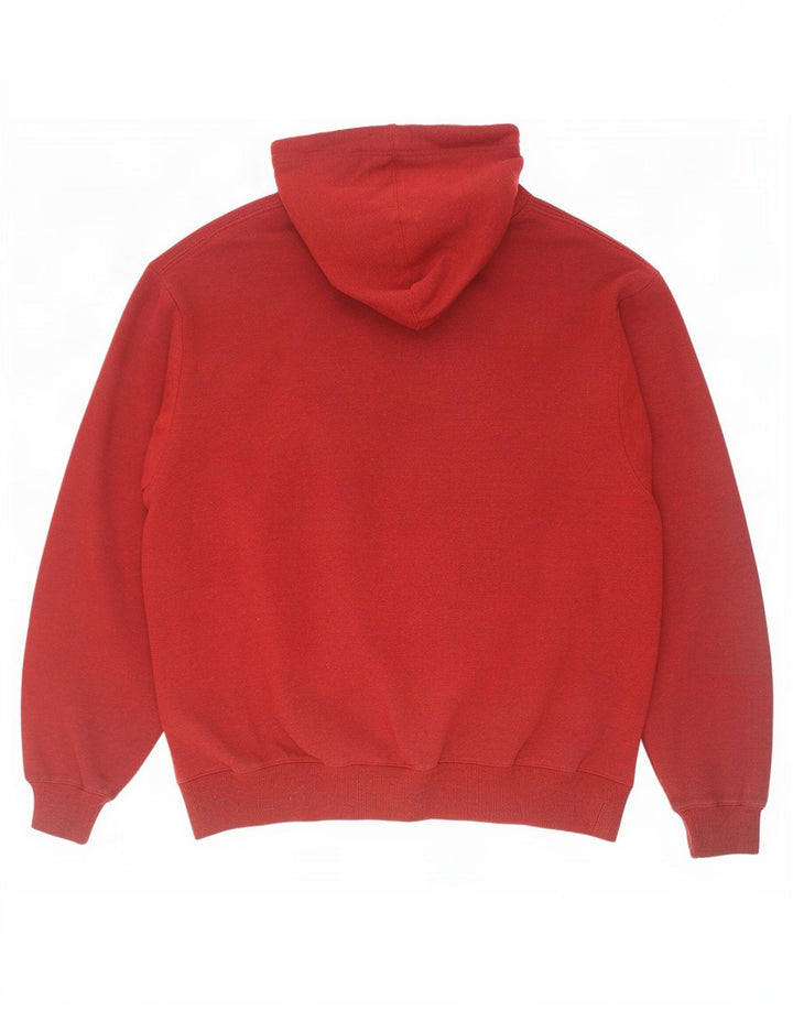 Champion Mens Hoodie Jumper XL Red Cotton