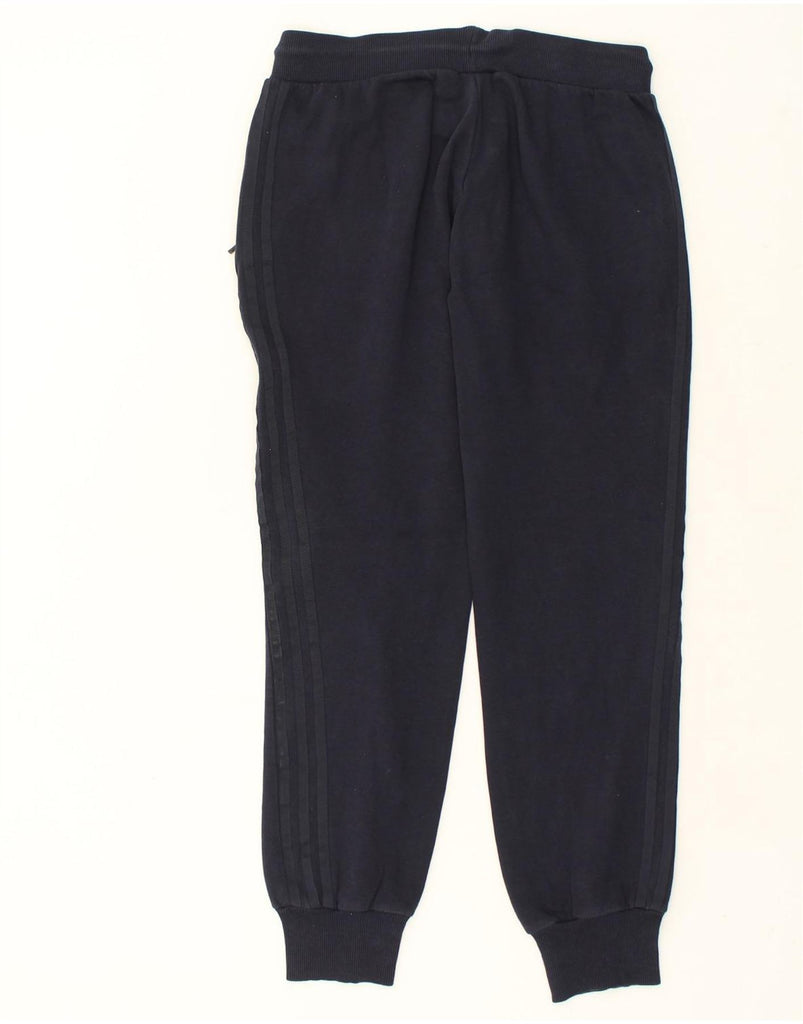 ADIDAS Womens Tracksuit Trousers Joggers UK 12 Medium  Navy Blue Cotton | Vintage Adidas | Thrift | Second-Hand Adidas | Used Clothing | Messina Hembry 