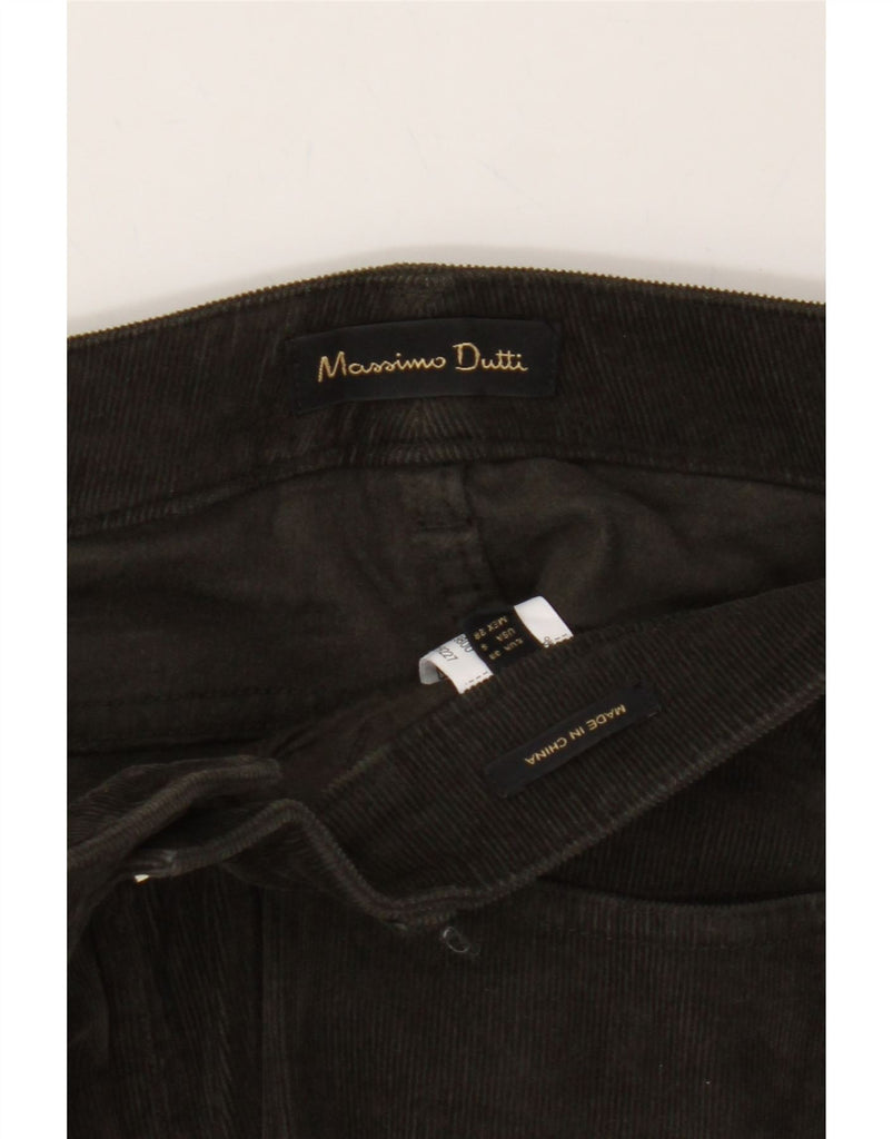MASSIMO DUTTI Womens Slim Corduroy Trousers EU 38 Small W28 L26 Green Vintage Massimo Dutti and Second-Hand Massimo Dutti from Messina Hembry 