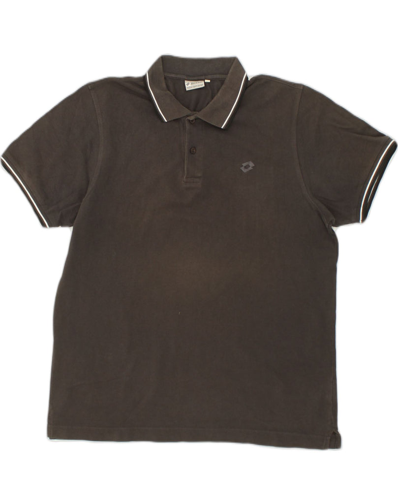 LOTTO Mens Polo Shirt XL Brown | Vintage Lotto | Thrift | Second-Hand Lotto | Used Clothing | Messina Hembry 