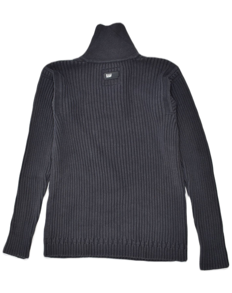 G-STAR Boys Shawl Neck Jumper Sweater 15-16 Years 2XL Navy Blue Cotton | Vintage | Thrift | Second-Hand | Used Clothing | Messina Hembry 