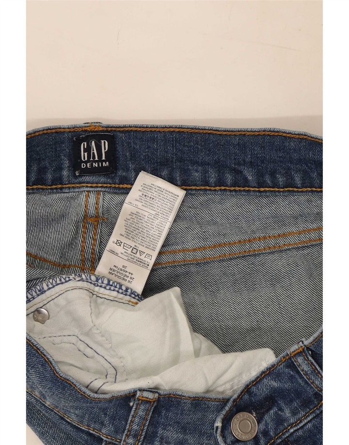 Gap Womens Distressed Straight Jeans W26 L29 Blue Cotton