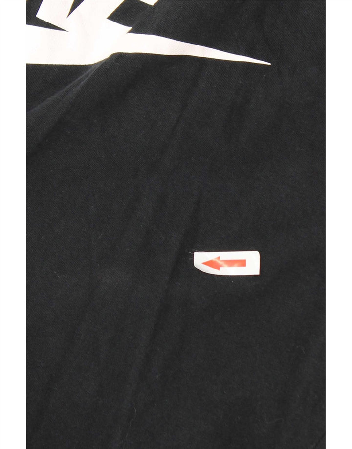 Nike Womens Graphic Top Long Sleeve UK 10 Small Black Cotton
