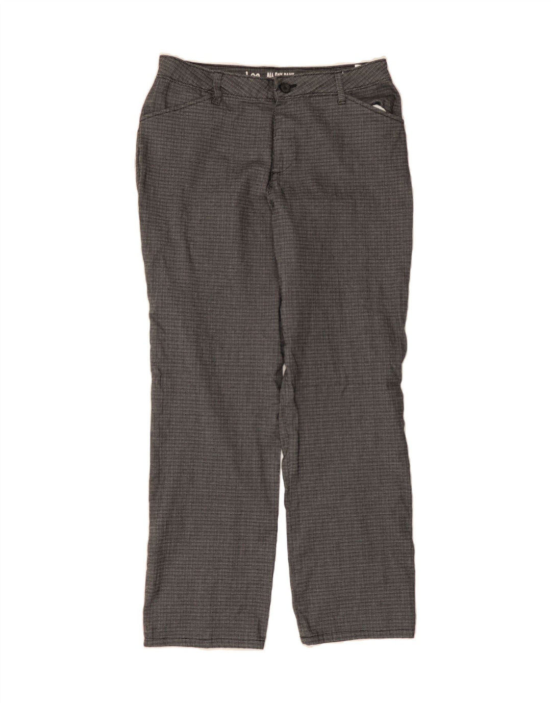 LEE Womens Straight Casual Trousers US 10 Large W32 L29 Grey Check Vintage Lee and Second-Hand Lee from Messina Hembry 