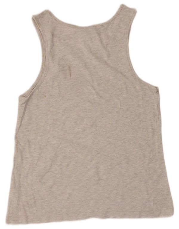 Ellesse Mens Graphic Vest Top Medium Grey Flecked Cotton