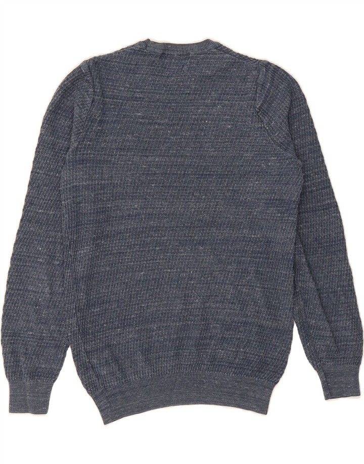 MARKS & SPENCER Womens Crew Neck Jumper Sweater UK 10 Small Navy Blue Vintage Marks & Spencer and Second-Hand Marks & Spencer from Messina Hembry 