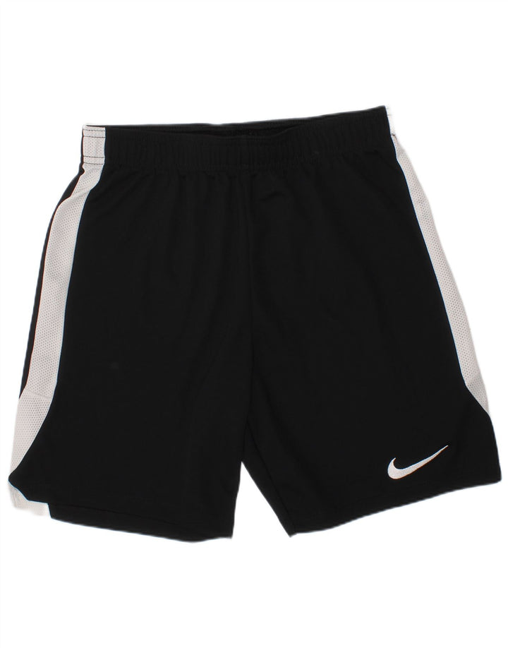 NIKE Boys Dri Fit Sport Shorts 10-11 Years Medium Black Colourblock
