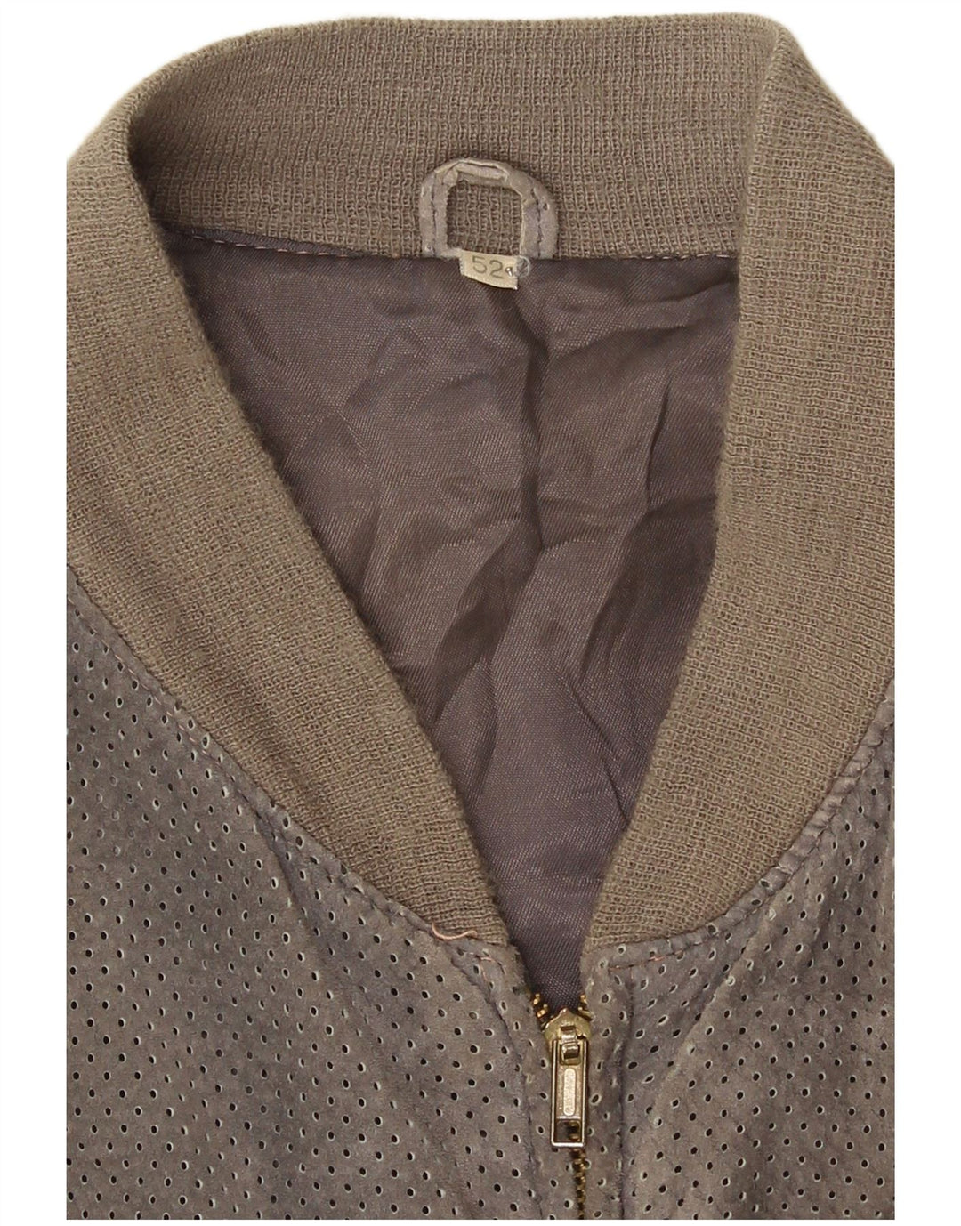 Vintage Mens Suede Bomber Jacket IT 52 XL Grey