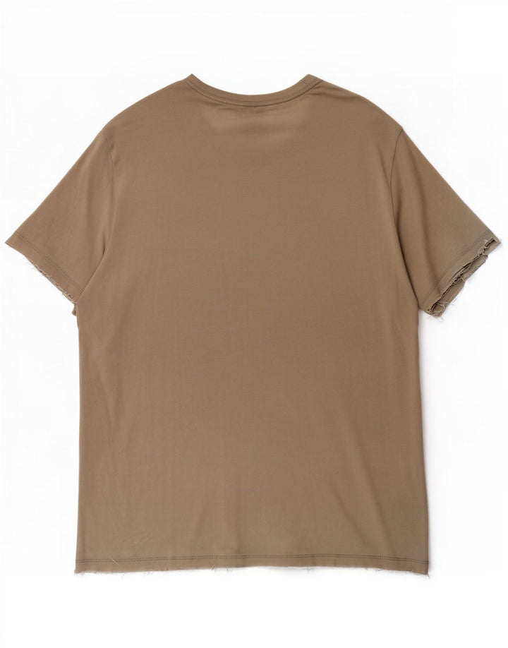 Nike Mens T-Shirt Top 2XL Beige Cotton