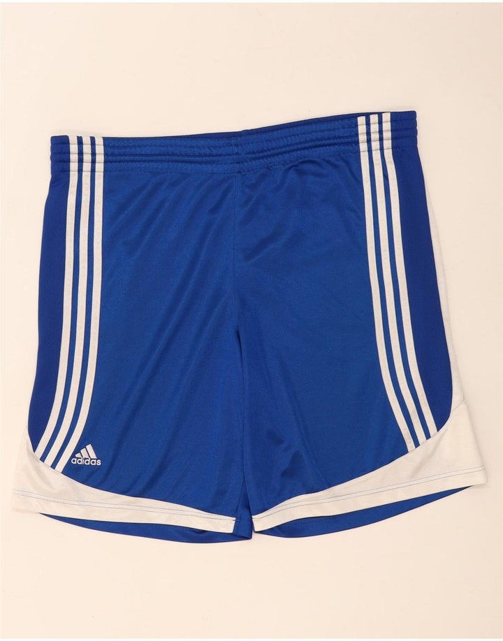 Adidas Mens Climalite Sport Shorts Large  Blue Colourblock Polyester