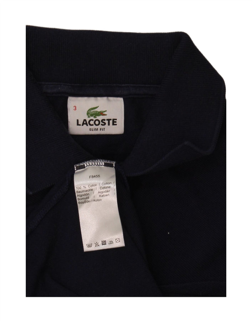 LACOSTE Mens Slim Fit Polo Shirt Size 3 Small Navy Blue Cotton Vintage Lacoste and Second-Hand Lacoste from Messina Hembry 