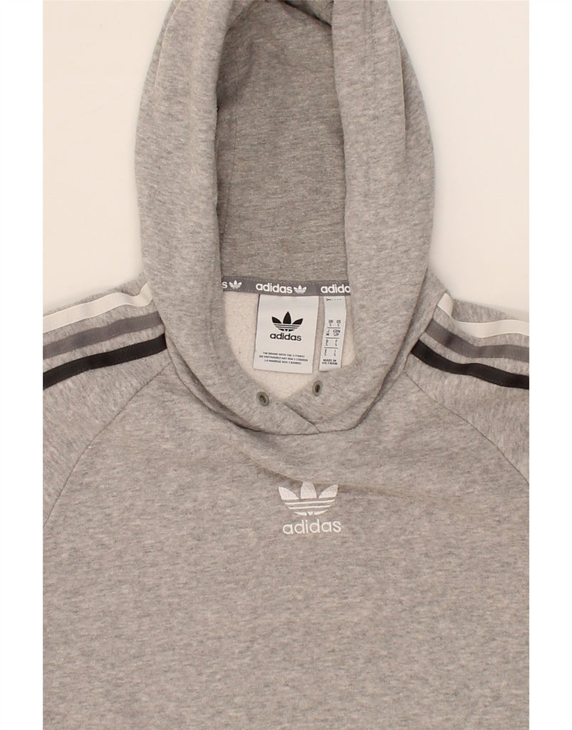 ADIDAS Mens Graphic Hoodie Jumper Small Grey Cotton Vintage Adidas and Second-Hand Adidas from Messina Hembry 