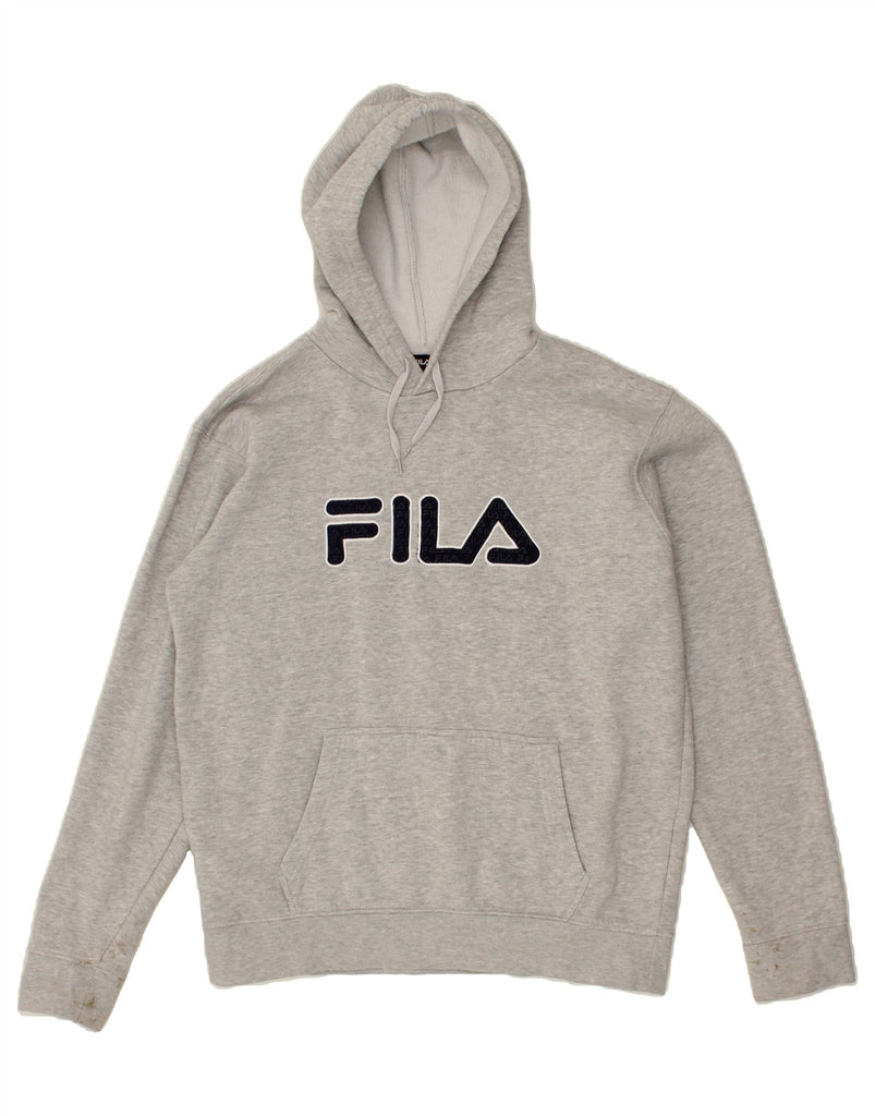 FILA Mens Graphic Hoodie Jumper Large Grey | Vintage Fila | Thrift | Second-Hand Fila | Used Clothing | Messina Hembry 