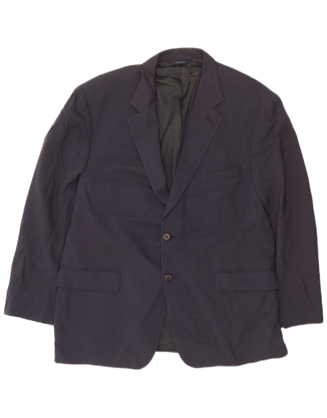 Brooks Brothers Mens 2 Button Blazer Jacket UK 40 Large Navy Blue Wool