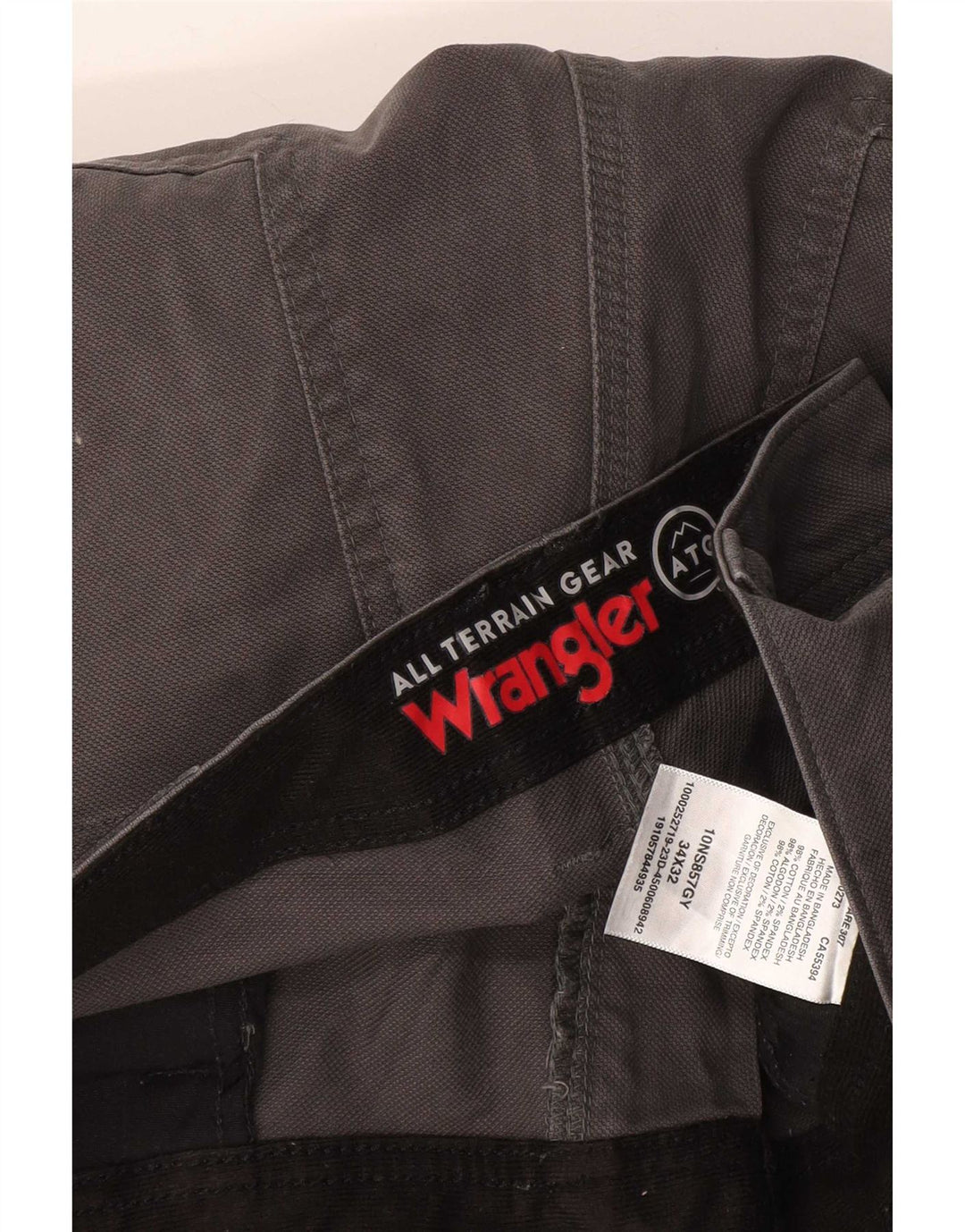 Wrangler Mens Straight Cargo Trousers W34 L32 Grey Cotton