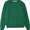 TOMMY HILFIGER Mens Graphic Sweatshirt Jumper Small Green Cotton Vintage Tommy Hilfiger and Second-Hand Tommy Hilfiger from Messina Hembry 