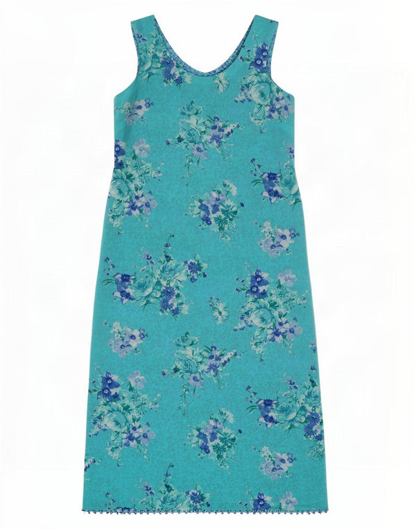 R&M Richards Womens Sleeveless Sheath Dress UK 16 Large Blue Floral