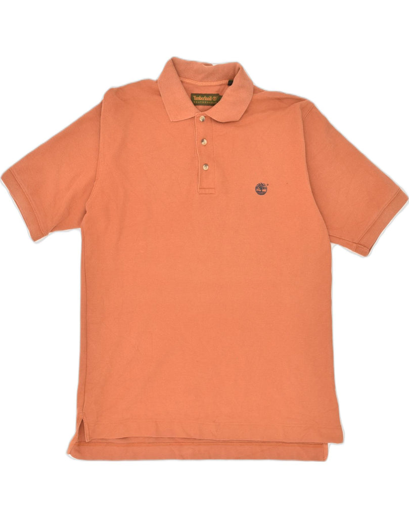 TIMBERLAND Mens Polo Shirt Small Orange Cotton | Vintage Timberland | Thrift | Second-Hand Timberland | Used Clothing | Messina Hembry 