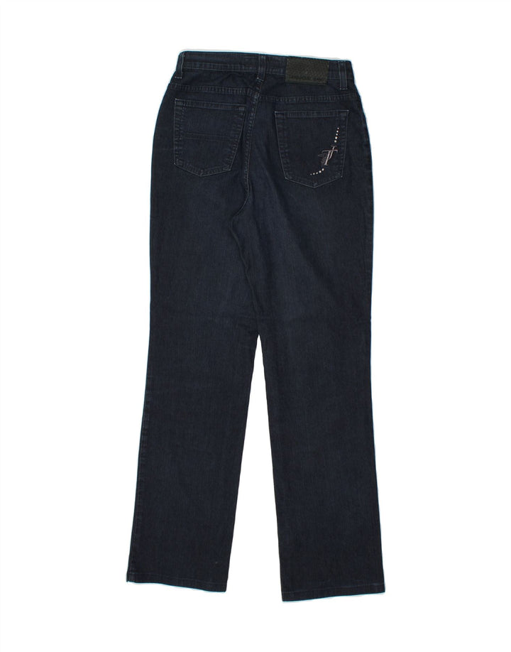 TRUSSARDI Womens Straight Jeans W28 L30 Navy Blue Cotton Vintage Trussardi and Second-Hand Trussardi from Messina Hembry 