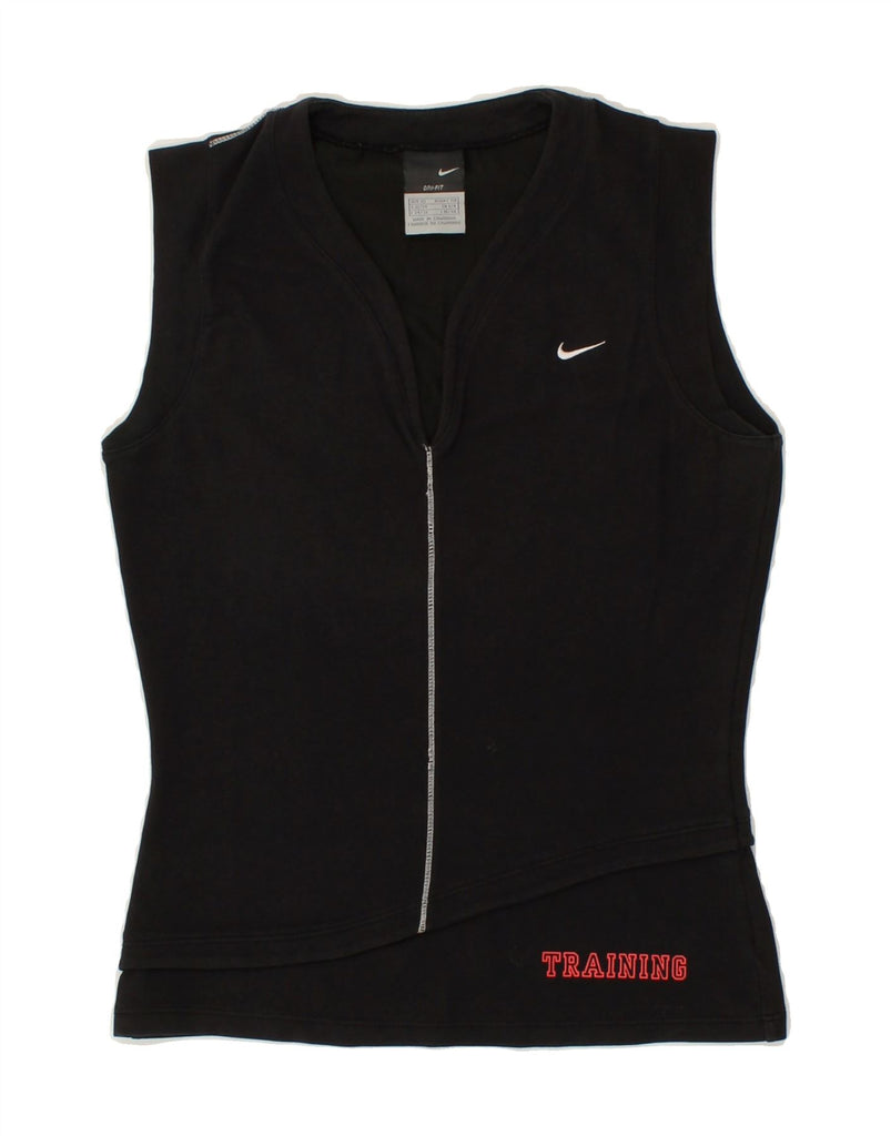 NIKE Womens Vest Top UK 6/8 XS Black | Vintage Nike | Thrift | Second-Hand Nike | Used Clothing | Messina Hembry 