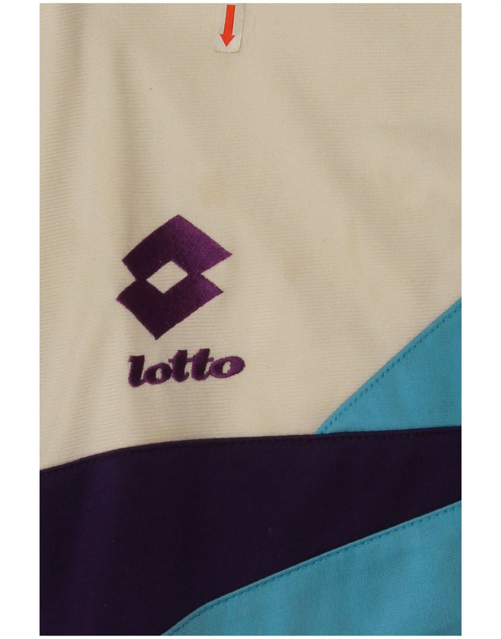 Lotto Mens Graphic Tracksuit Top Jacket Medium Pink Colourblock Polyester