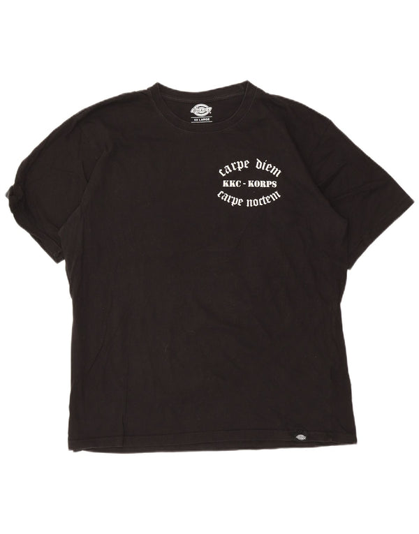 Dickies Mens Graphic T-Shirt Top 2XL Black Cotton