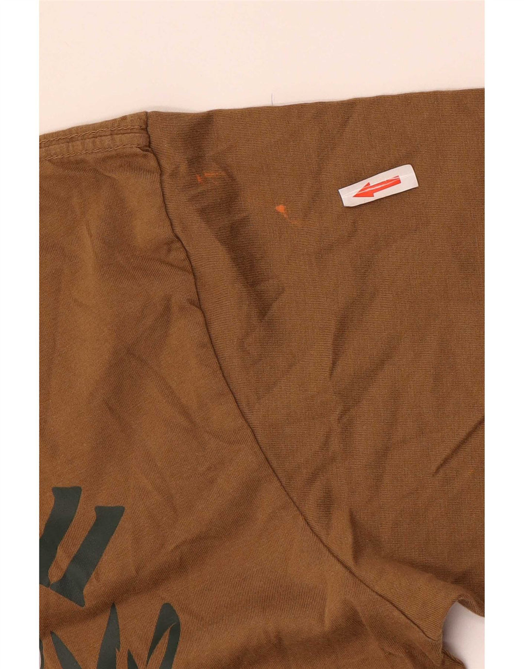 Vans Mens Classic Fit Graphic T-Shirt Top Medium Beige Cotton