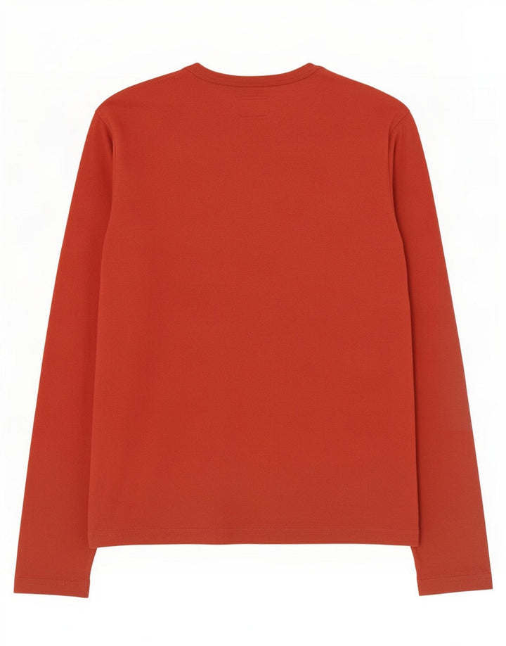 Calvin Klein Jeans Mens Top Long Sleeve Medium Red Cotton