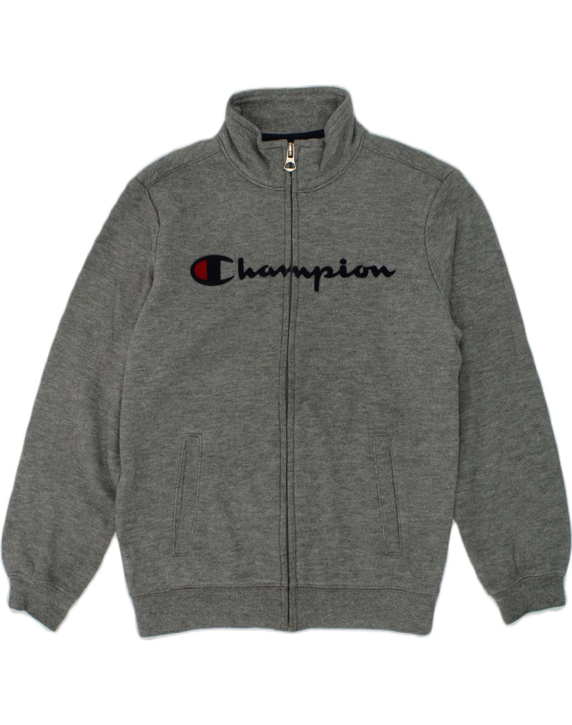 CHAMPION Boys Graphic Tracksuit Top Jacket 5-6 Years XS Grey Cotton | Vintage Champion | Thrift | Second-Hand Champion | Used Clothing | Messina Hembry 