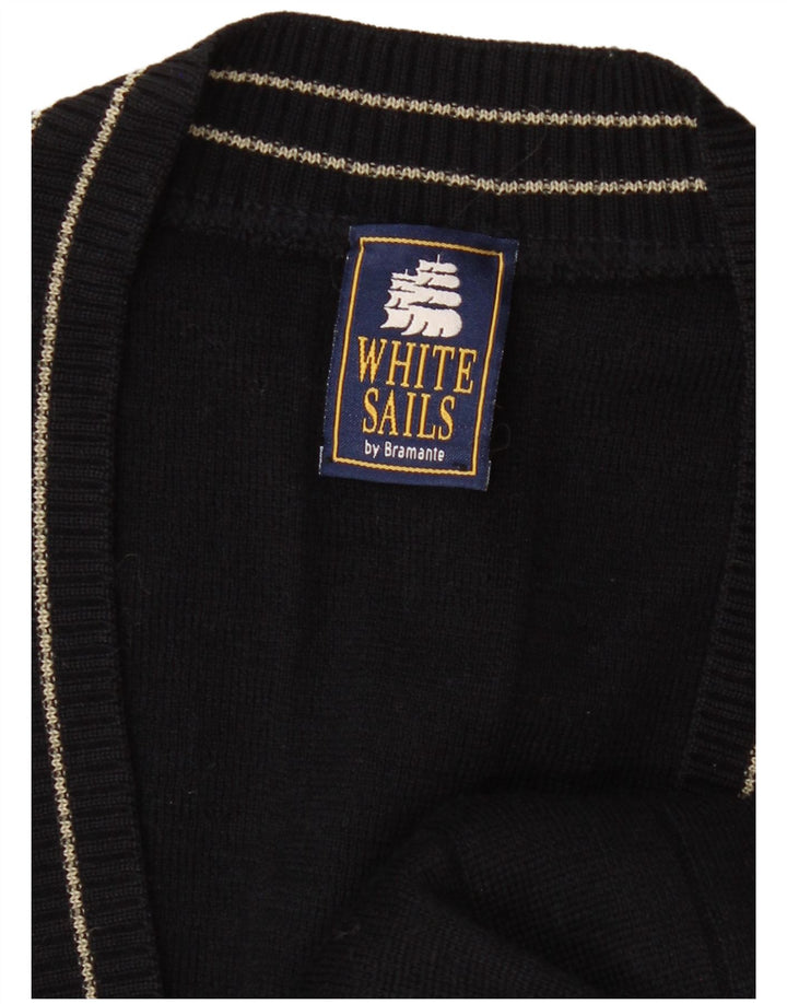 White Sails Mens Bramante Cardigan Sweater XL Navy Blue