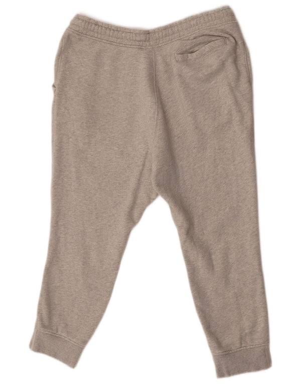 Adidas Womens Capri Tracksuit Trousers Joggers UK 14 Large Grey Cotton