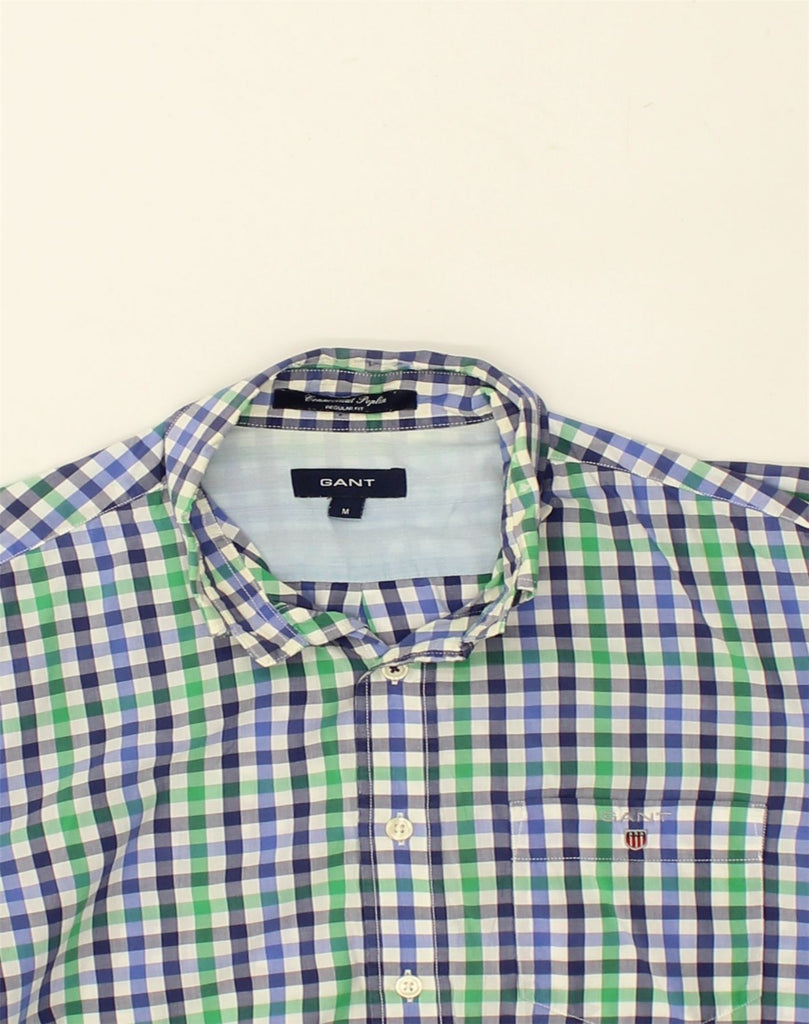 GANT Mens Regular Fit Shirt Medium Green Gingham Cotton | Vintage Gant | Thrift | Second-Hand Gant | Used Clothing | Messina Hembry 