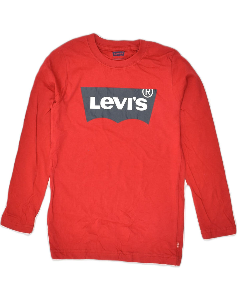 LEVI'S Boys Graphic Top Long Sleeve 7-8 Years Red Cotton | Vintage Levi's | Thrift | Second-Hand Levi's | Used Clothing | Messina Hembry 