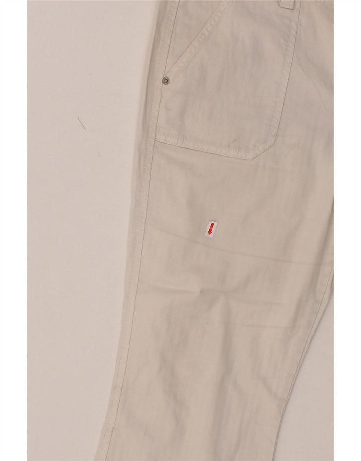 LEVI'S Womens Bootcut Capri Trousers US 12 Large W34 L23 White Cotton Vintage Levi's and Second-Hand Levi's from Messina Hembry 