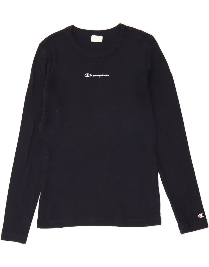 CHAMPION Womens Top Long Sleeve UK 14 Large Black Vintage Champion and Second-Hand Champion from Messina Hembry 