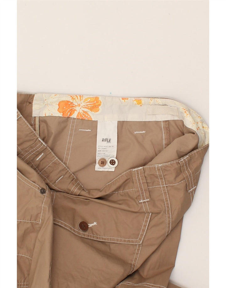 RIFLE Womens Straight Casual Trousers W33 L34  Brown Cotton Vintage Rifle and Second-Hand Rifle from Messina Hembry 