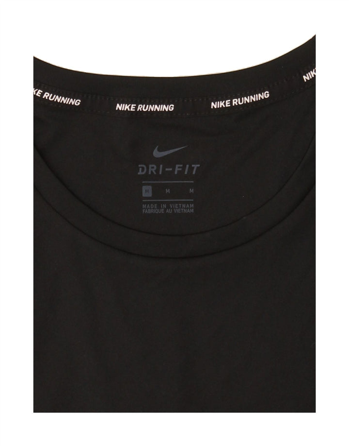 NIKE Womens Dri Fit T-Shirt Top UK 14 Medium Black Vintage Nike and Second-Hand Nike from Messina Hembry 