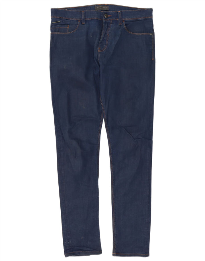 Zara Mens Slim Jeans EU 42 Large W32 L31 Navy Blue