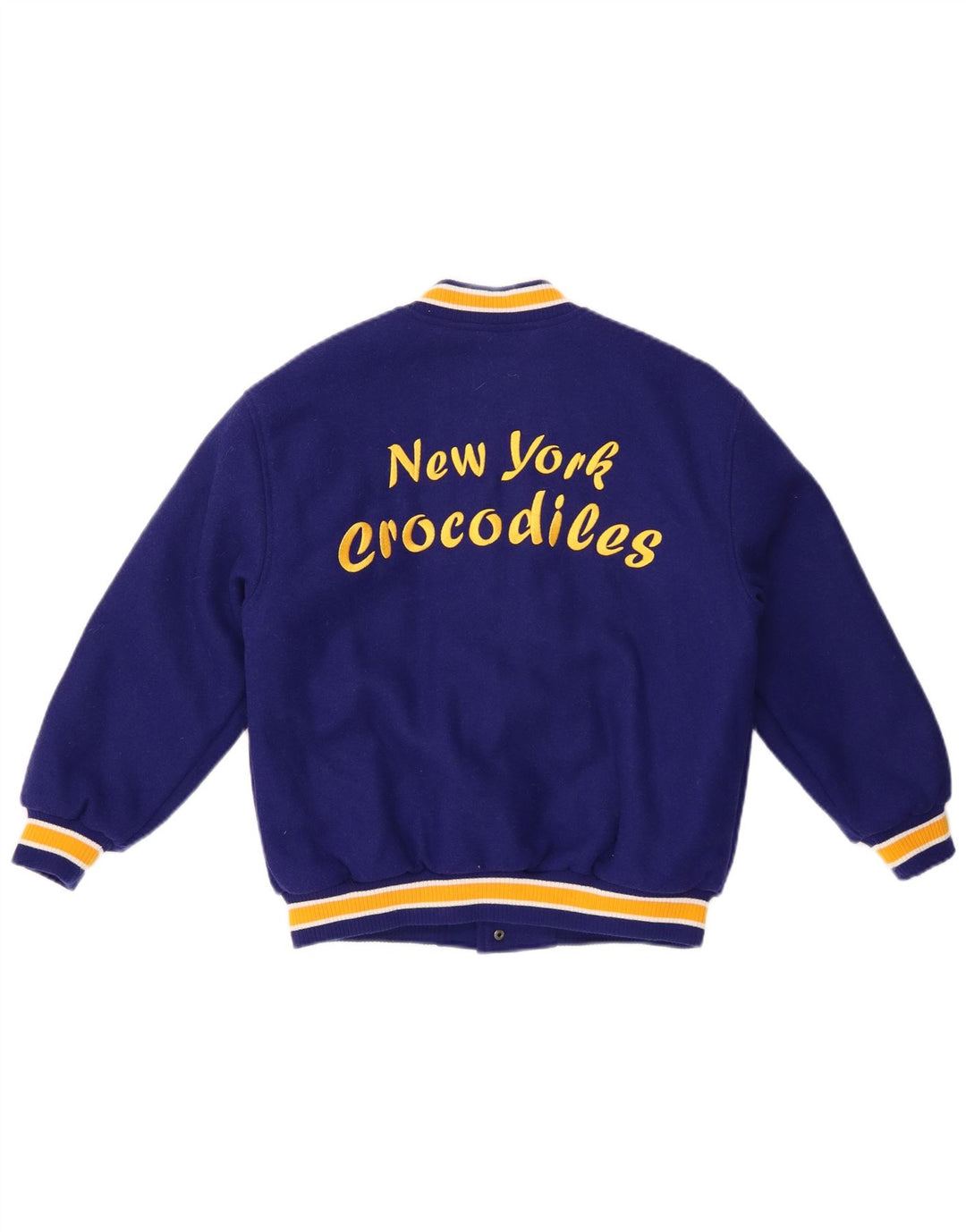 ZARA Girls New York Crocodiles Graphic Varsity Jacket 9-10 Years Navy Blue