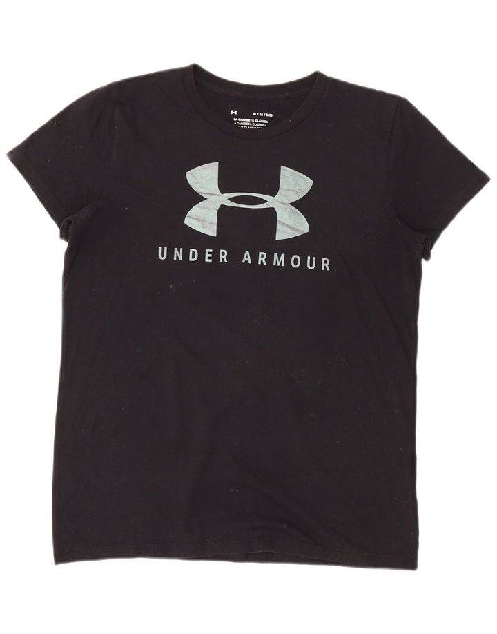 Under Armour Womens Graphic T-Shirt Top UK 12 Medium Black
